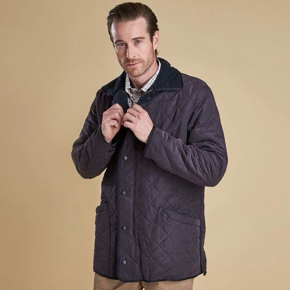 Barbour Polarquilt Black Diamond Quilted Fleece-lined Jacket SzM Excellent